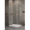 Kabina prysznicowa 80x80 Essenza Pro Brushed Copper PDD Radaway (10095080-93-01L + 10095080-93-01R)