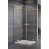 Kabina prysznicowa 80x80 Essenza Pro Brushed Gold PDD Radaway (10095080-99-01L + 10095080-99-01R)
