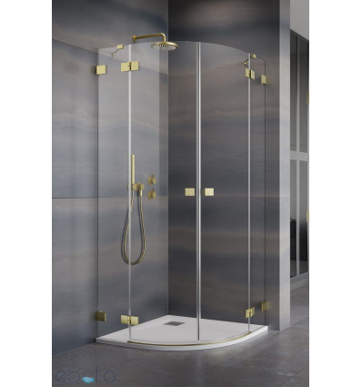 Kabina prysznicowa 100x90 Essenza Pro Brushed Gold PDD Radaway (10095100-99-01L + 10095090-99-01R)