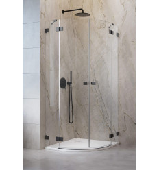 Kabina prysznicowa 100x80 Essenza Pro Brushed GunMetal PDD Radaway (10095100-92-01L + 10095080-92-01R)