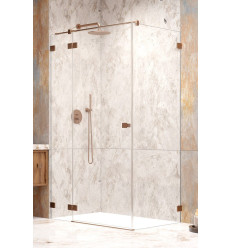 Kabina prysznicowa 80x70 Essenza Pro Brushed Copper KDJ Radaway (10097080-93-01L + 10098070-01-01)