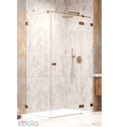 Kabina prysznicowa 80x70 Essenza Pro Brushed Copper KDJ Radaway (10097080-93-01L + 10098070-01-01)