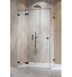 Kabina prysznicowa 110x100 Essenza Pro Brushed GunMetal KDJ Radaway (10097110-92-01L + 10098100-01-01)