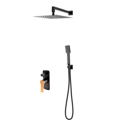 Bateria natryskowa podtynkowa 2-funkcyjna z zestawem natryskowym Seppia FDESIGN (FD1-SPA-7PSET-25)