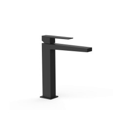 Bateria umywalkowa wysoka czarny mat Slim Tres (20210303NM)