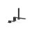 Bateria wannowa czarny mat Slim Tres (20216101NM)