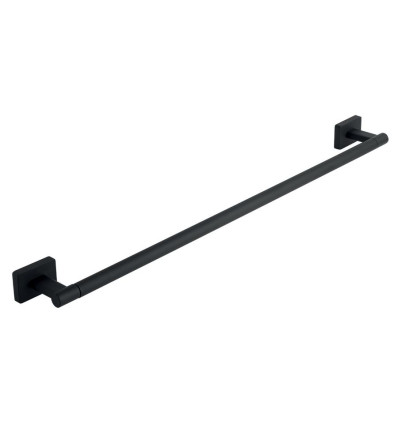 GRETA wieszak na ręcznik pojedynczy 600mm, czarny mat Greta Black Ferro (AGR09BL)