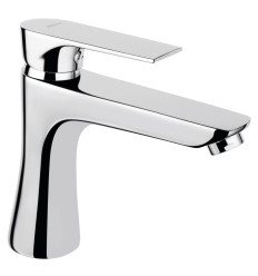 Bateria umywalkowa stojąca, korek z tworzywa click-clack, chrom Algeo Square Ferro (BAQ2)