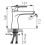 ALGEO SQUARE bateria umywalkowa stojąca, czarny / chrom Algeo Square Black-chrome Ferro (BAQ2BLC)