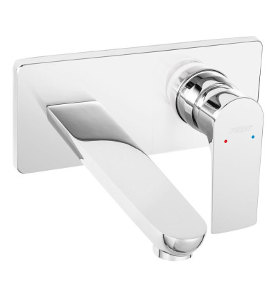 Bateria umywalkowa podtynkowa z wylewką 18cm, chrom Algeo Square Ferro (BAQ3PA18)
