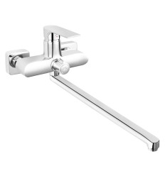 Bateria wannowa z wylewką 350mm, bez zestawu natryskowego, chrom Algeo Square Ferro (BAQ5A)