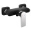 ALGEO SQUARE bateria natryskowa bez zestawu natryskowego, czarny / chrom Algeo Square Black-chrome Ferro (BAQ7BLC)