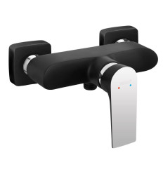 ALGEO SQUARE bateria natryskowa bez zestawu natryskowego, czarny / chrom Algeo Square Black-chrome Ferro (BAQ7BLC)