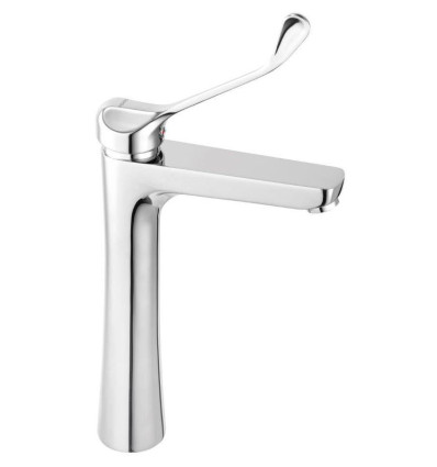 Bateria umywalkowa nablatowa, chrom Algeo Square Medico Ferro (BAQM2L)