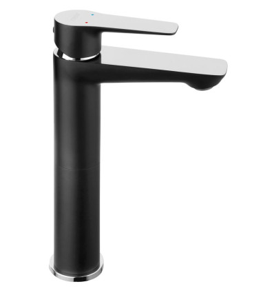 ADORE bateria umywalkowa nablatowa, czarny / chrom Adore Black-chrome Ferro (BDR2LBLC)