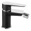 ADORE bateria bidetowa, korek automatyczny metalowy, czarny / chrom Adore Black-chrome Ferro (BDR6BLC)