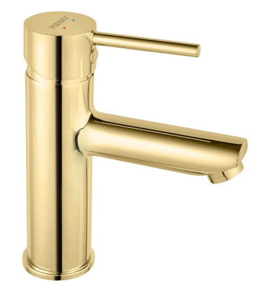 FIESTA bateria umywalkowa stojąca, korek z tworzywa click-clack, złota Fiesta Bright Gold Ferro (BFI2G)