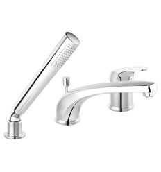 Bateria wannowa 3-otworowa z zestawem natryskowym, chrom Ferro One Ferro (BFO11AA)