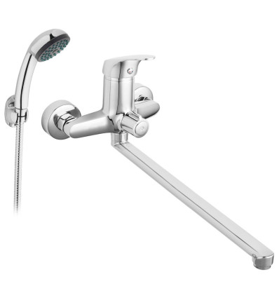 Bateria wannowa z wylewka 350mm z zestawem natryskowym U28, chrom Ferro One Ferro (BFO55A)