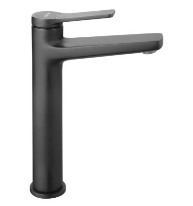 STRATOS bateria umywalkowa nablatowa, czarna Stratos Black Ferro (BSC2LBL)