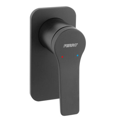 STRATOS bateria natryskowa podtynkowa, 1-funkcyjna, czarna Stratos Black Ferro (BSC7PABL)