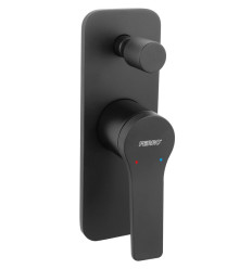 STRATOS bateria natryskowa podtynkowa, 2-funkcyjna, czarna Stratos Black Ferro (BSC7PBL)