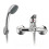 Bateria wannowa z zestawem natryskowym, chrom Smile Ferro (BSM11)