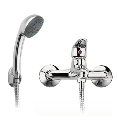 Bateria wannowa z zestawem natryskowym, chrom Smile Ferro (BSM11)