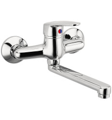 Bateria umywalkowa ścienna, chrom Smile Ferro (BSM3)