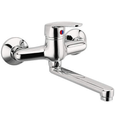 Bateria umywalkowa ścienna, chrom Smile Ferro (BSM3)