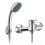 Bateria natryskowa z zestawem natryskowym, chrom Smile Ferro (BSM77)