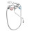 Bateria wannowa z zestawem natryskowym z ruchomą wylewką 1/2", chrom Standard Ferro (BST11A)
