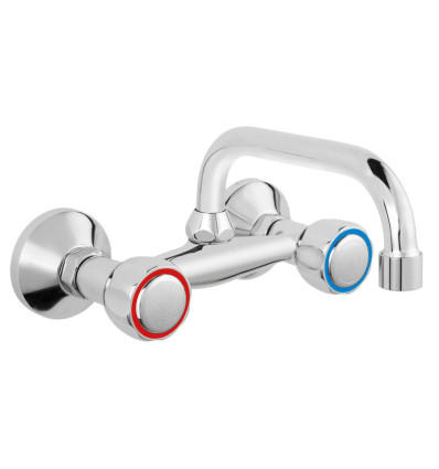 Bateria umywalkowa ścienna, chrom Standard Ferro (BST3)