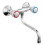 Bateria zlewozmywakowa ścienna, chrom Standard Ferro (BST5)