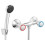 Bateria natryskowa z zestawem natryskowym, chrom Standard Ferro (BST77)