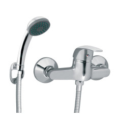 Bateria natryskowa z zestawem natryskowym, chrom Vasto Ferro (BVA77)