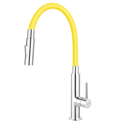 Bateria zlewozmywakowa z elastyczną cytrynową wylewką, chrom Zumba Slim 2f Ferro (BZA43C)