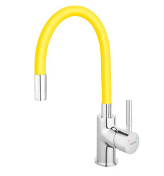 Bateria zlewozmywakowa z elastyczną cytrynową wylewką, chrom Zumba Ferro (BZA4C)