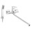 Bateria wannowa z wylewką 350mm z zestawem natryskowym, chrom Zicco Ferro (BZI55A)