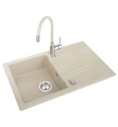 Zestaw zlewozmywak z baterią DRGM48/78SA + BZA4P Mezzo Ii Ferro (DRGM48/78SA-SET1-PL)