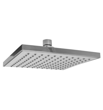 Deszczownica kwadratowa 20cm z przegubem, chrom Squerto Ferro (DSN02)