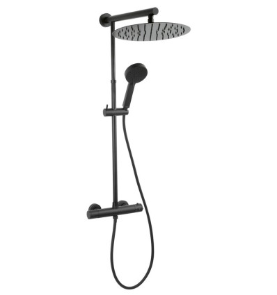 Zestaw natryskowy z baterią termostatyczną TRV7U-BL, czarny Trevi Black Ferro (NP75-TRV7U-bl)