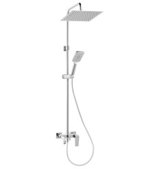 Zestaw natryskowy z bateria wannową BAQ13U, chrom Algeo Square Ferro (NP80-BAQ13U)