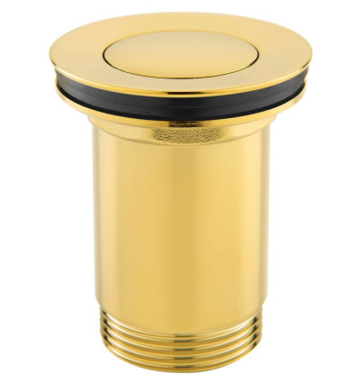 Zawór spustowy z przelewem, click-clack, 5/4", złoty Ferro (S283G)