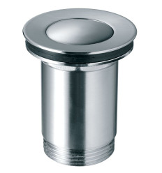 Zawór spustowy z przelewem, click-clack, 5/4", nikiel szczotkowany Ferro (S283NC-B)