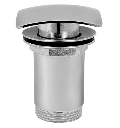 Zawór spustowy z przelewem, click-clack, 5/4", chrom Quadro Ferro (S284)