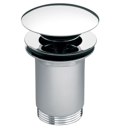 Zawór spustowy z przelewem, click-clack, 5/4", chrom Rotondo Ferro (S285)