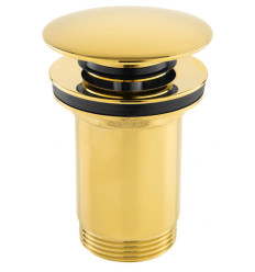 Zawór spustowy z przelewem, click-clack, 5/4", złoty Rotondo Ferro (S285G)