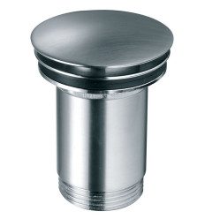 Zawór spustowy z przelewem, click-clack, 5/4", nikiel szczotkowany Rotondo Ferro (S285NC-B)
