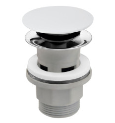 Zawór spustowy z przelewem, click-clack, 5/4", PP, ceramiczny biały Ferro (S288PPC)